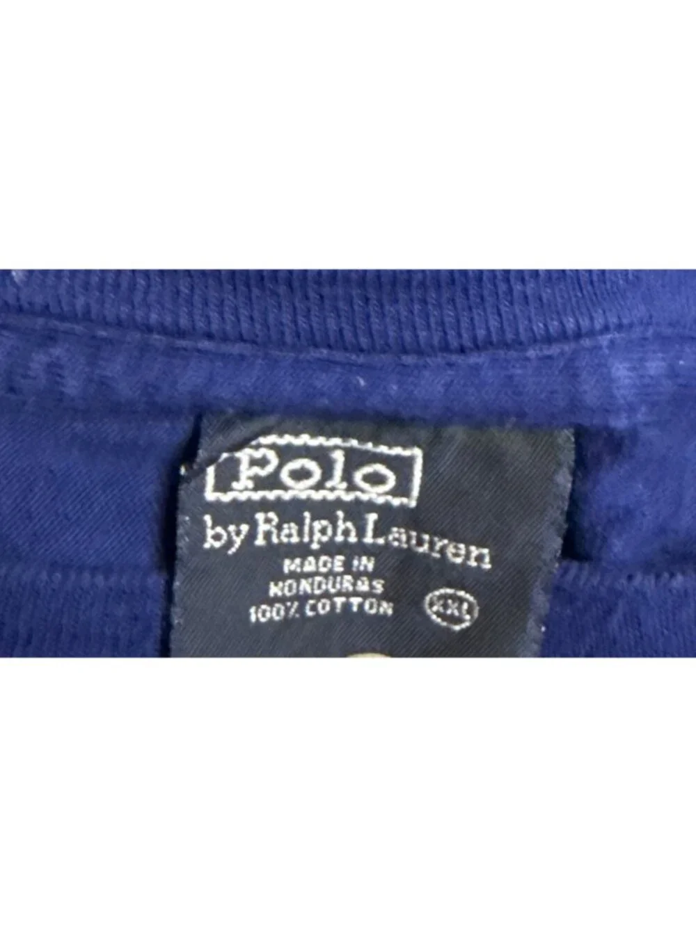 Polo Ralph Lauren XXL Blue Long Sleeve T Shirt Red Pony 100% Cotton
